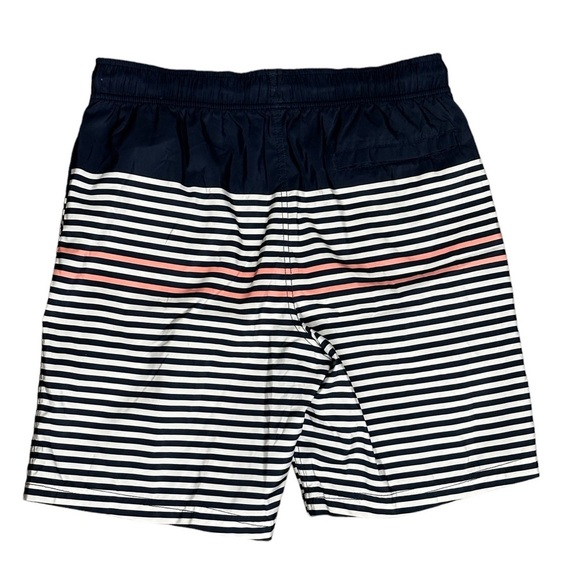 Men's Nautica Medium 32 - 34 Swim Drawstring Shorts Trunks Stripes Blue Pink - Picture 4 of 10